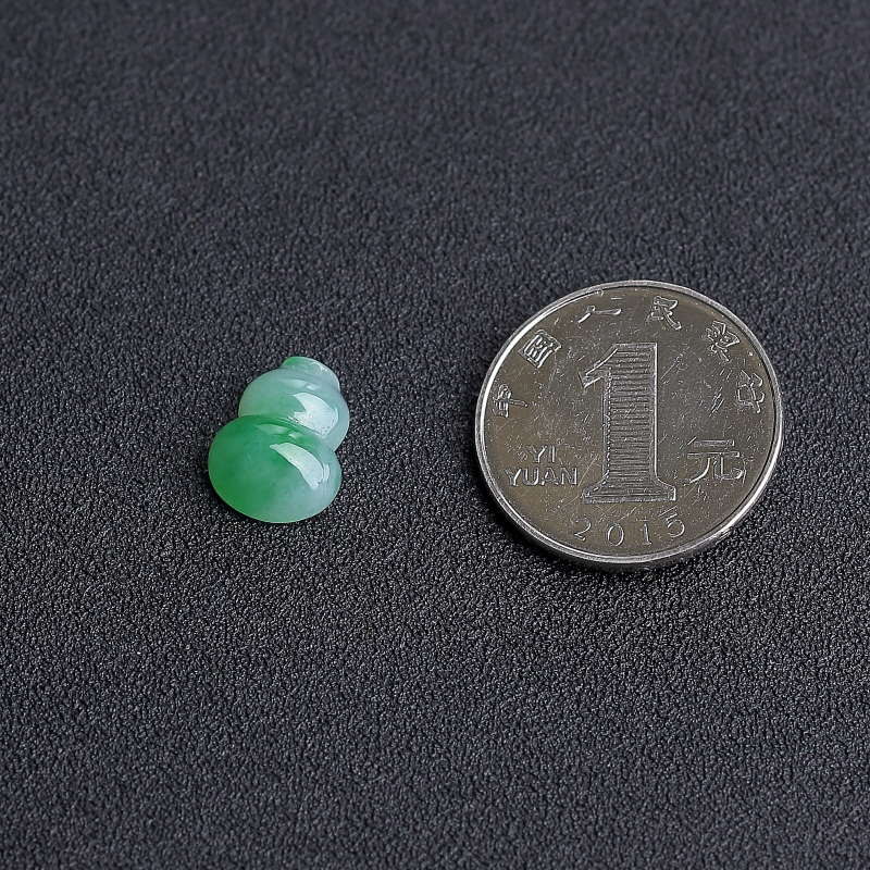 天然飘花翡翠葫芦吊坠 - 红掌柜