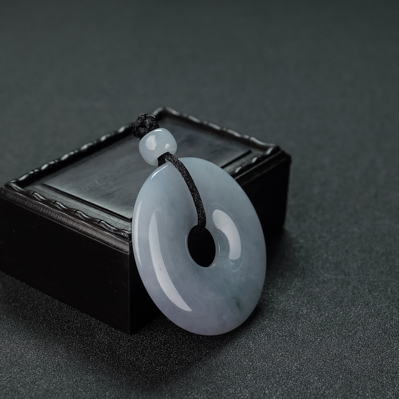 糯种翡翠平安扣吊坠-红掌柜