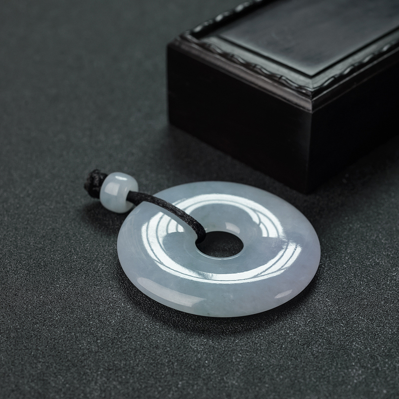 天然翡翠平安扣吊坠-红掌柜