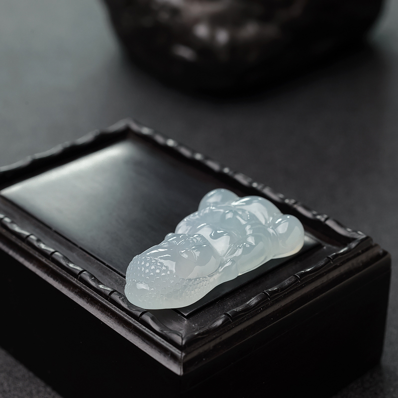 糯冰种翡翠宝宝佛-红掌柜