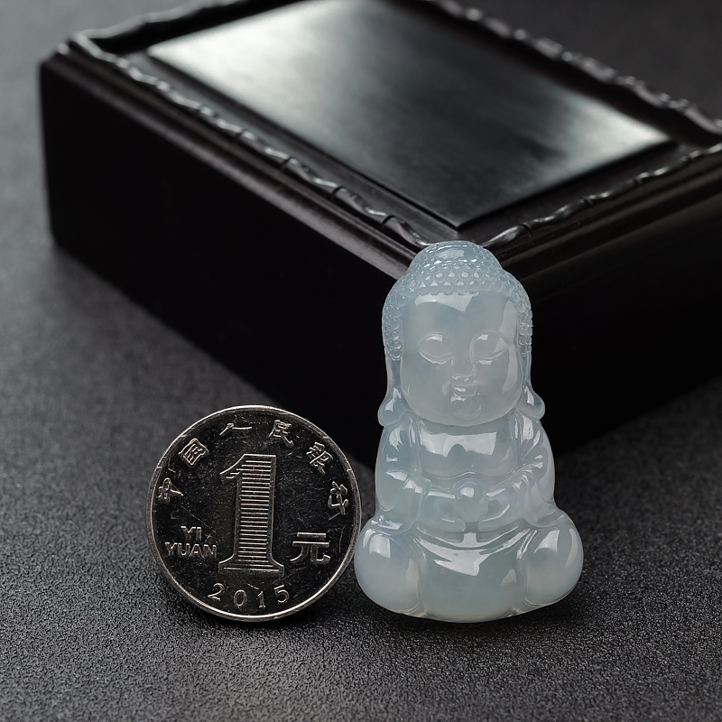 天然翡翠宝宝佛吊坠-红掌柜