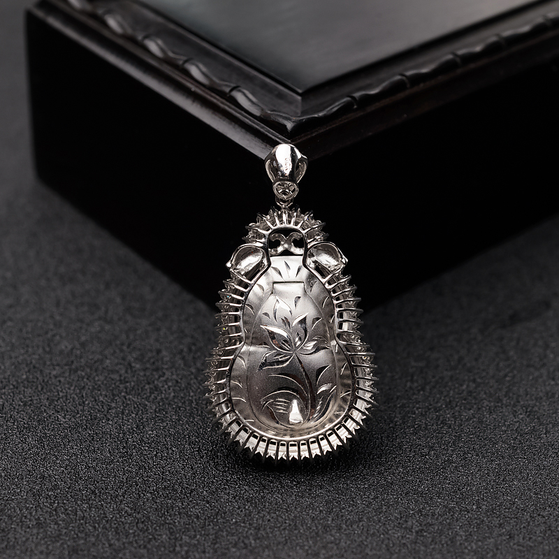 糯种深绿翡翠葫芦吊坠 - 红掌柜