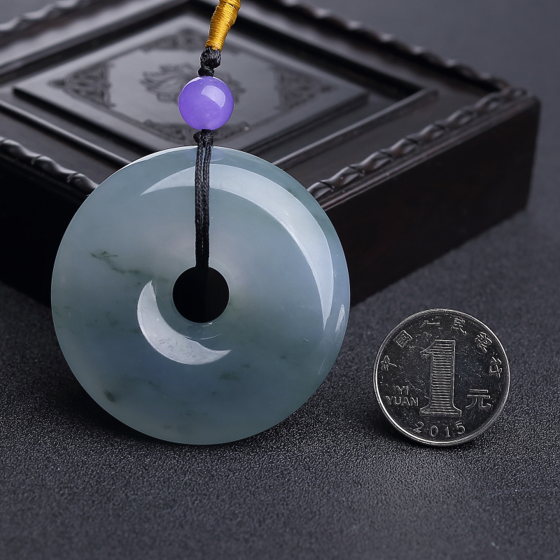 天然翡翠平安扣吊坠-红掌柜