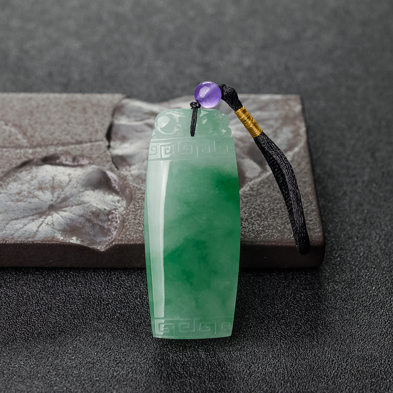 翡翠貔貅牌吊坠-红掌柜