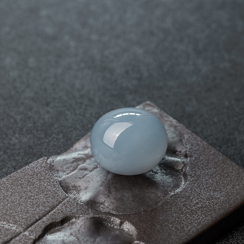 翡翠蛋面戒面-红掌柜