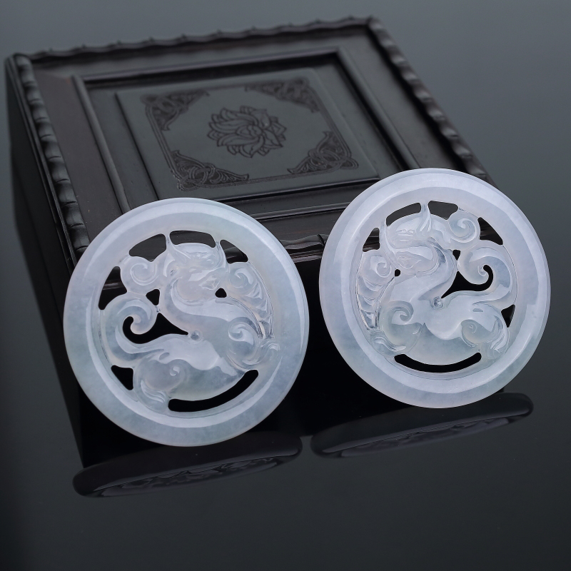 浅绿翡翠貔貅吊坠-红掌柜