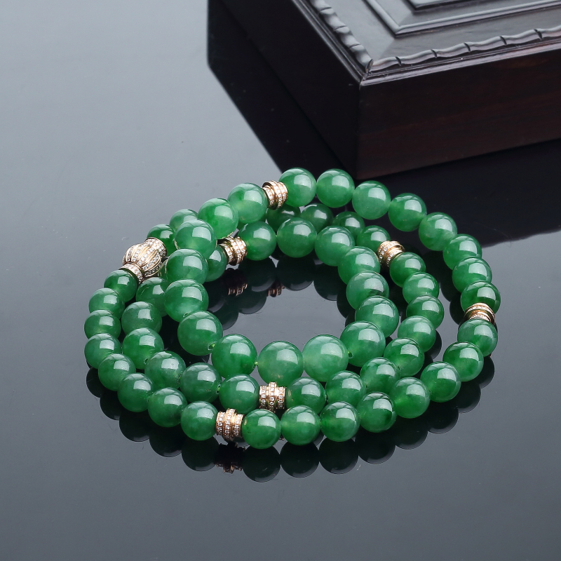 翠色翡翠项链-红掌柜