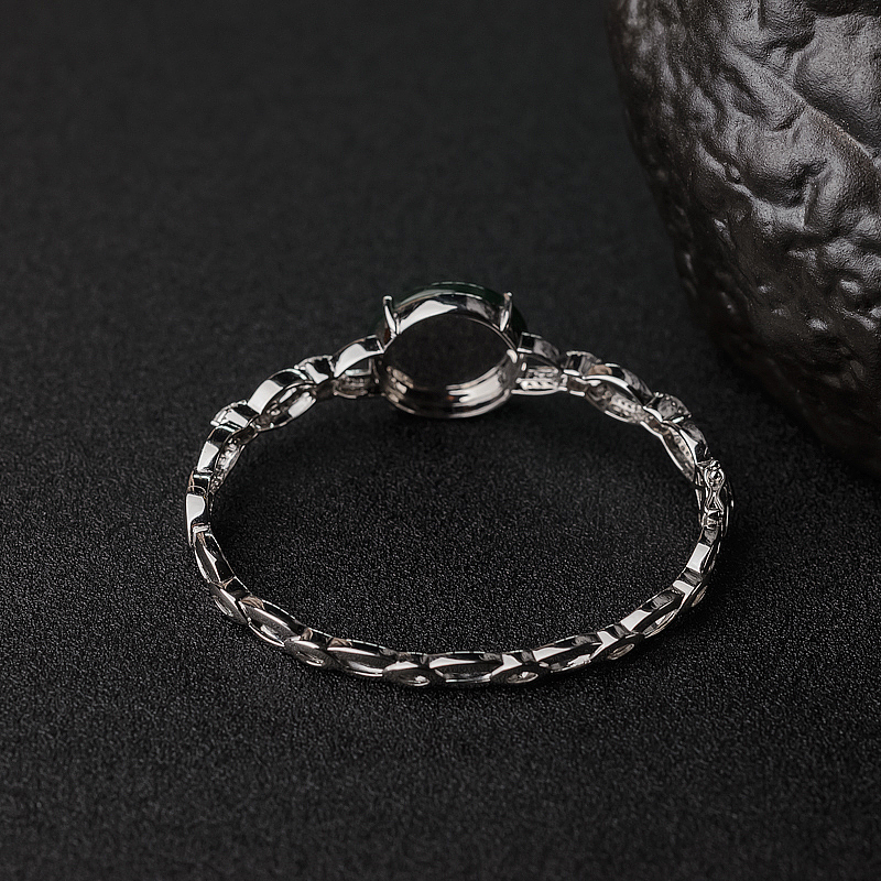 18K金镶钻糯冰种翡翠手镯-红掌柜