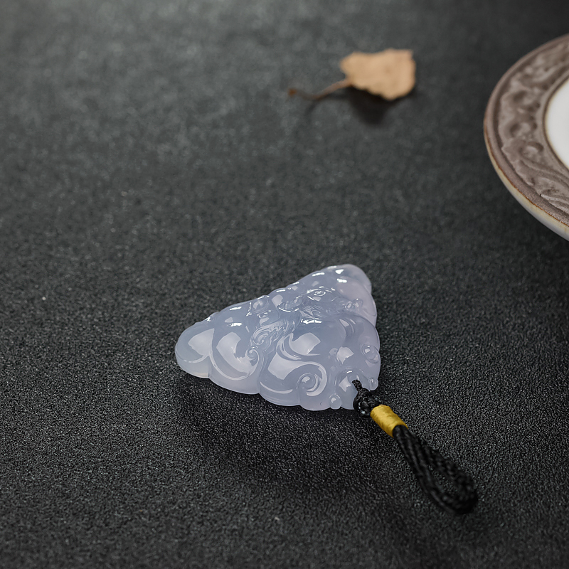 冰种翡翠吊坠-红掌柜