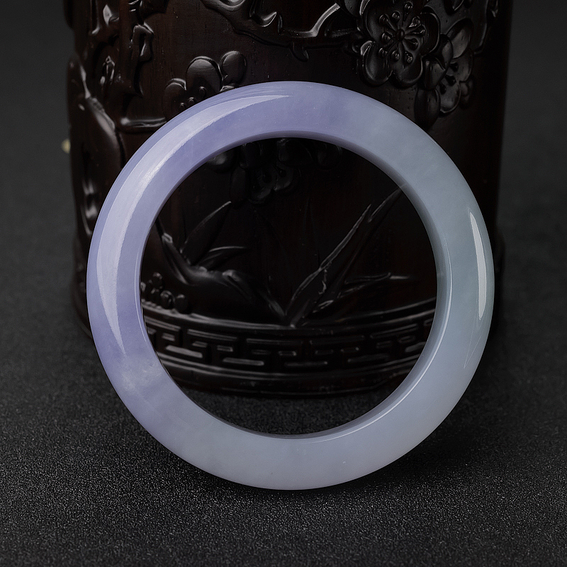 58mm糯种翡翠平安镯-红掌柜