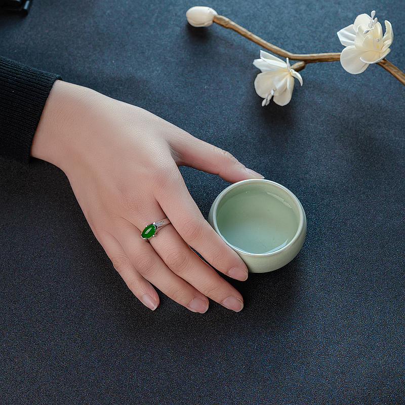 翡翠戒指-红掌柜