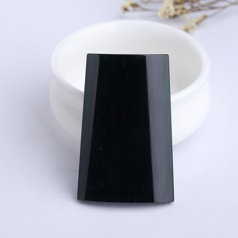 糯冰种墨翠无事牌吊坠-红掌柜