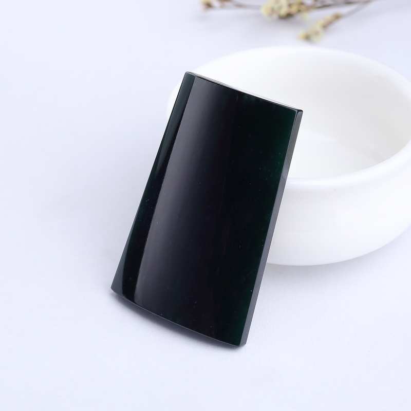 天然糯冰种墨翠无事牌吊坠-红掌柜