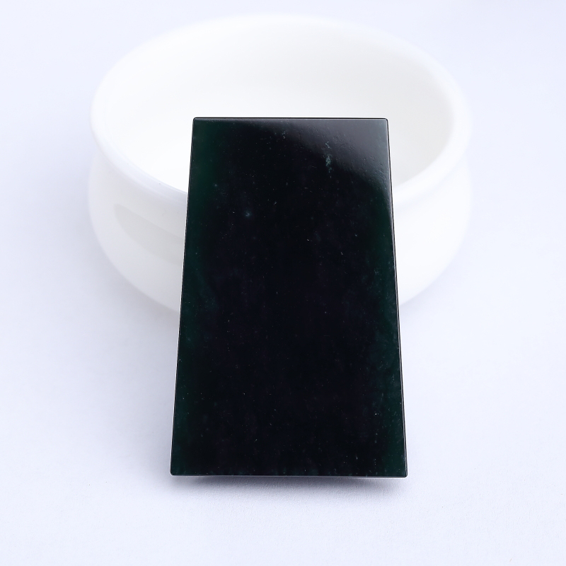 糯冰种墨翠无事牌吊坠-红掌柜