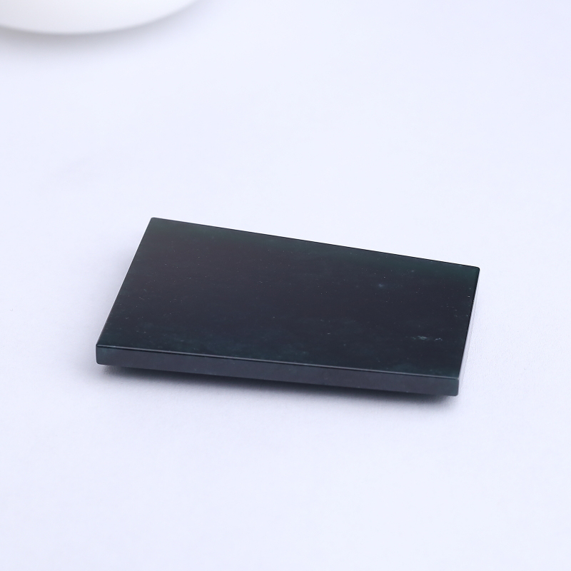 糯冰种墨翠无事牌吊坠-红掌柜