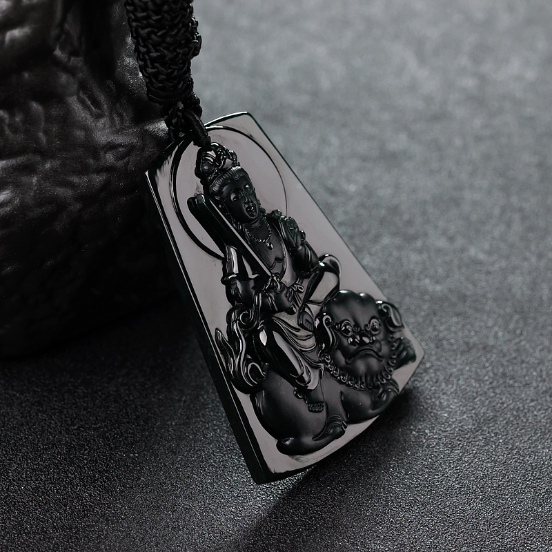 糯种墨翠文殊菩萨-红掌柜