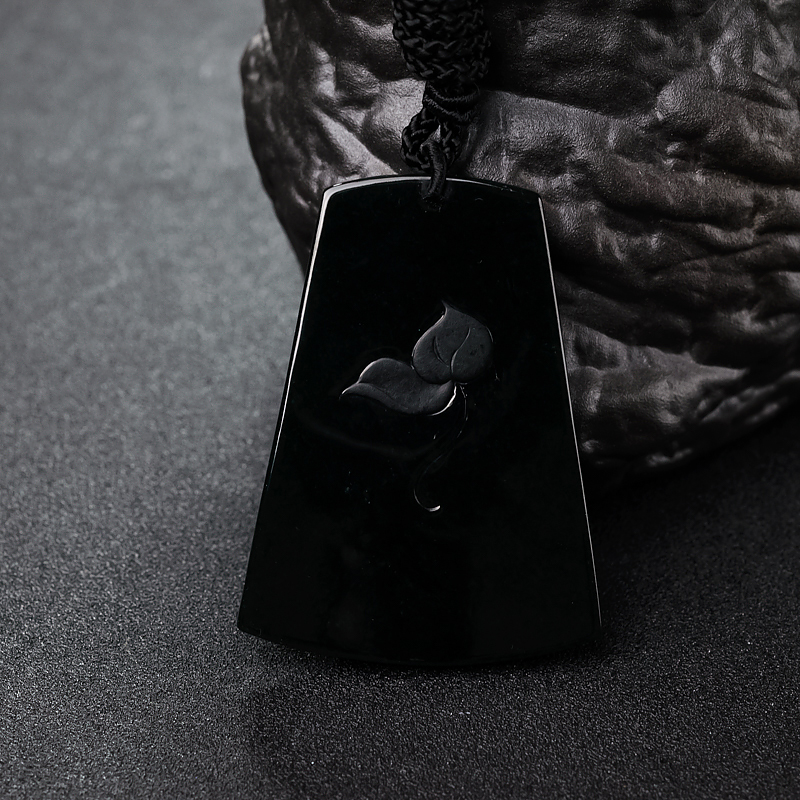 糯种墨翠吊坠-红掌柜