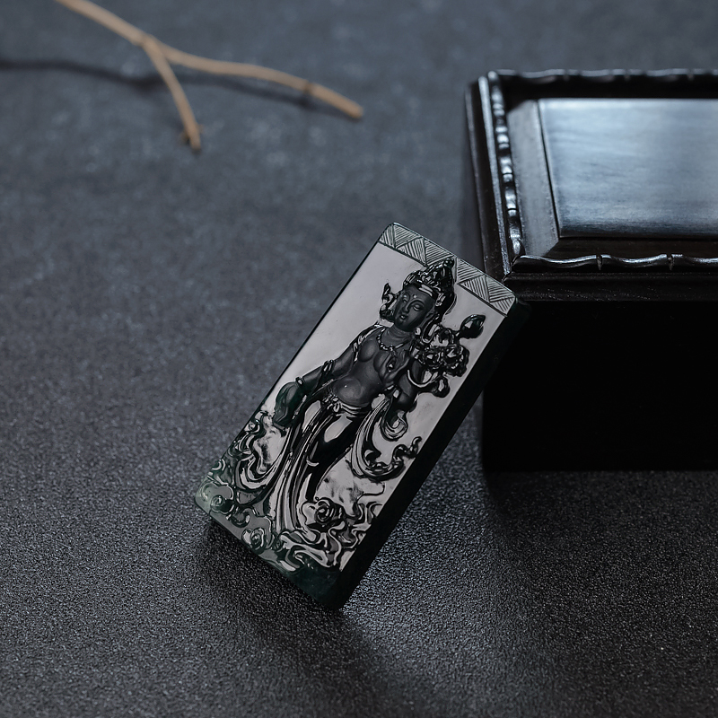 墨翠度母吊坠-红掌柜