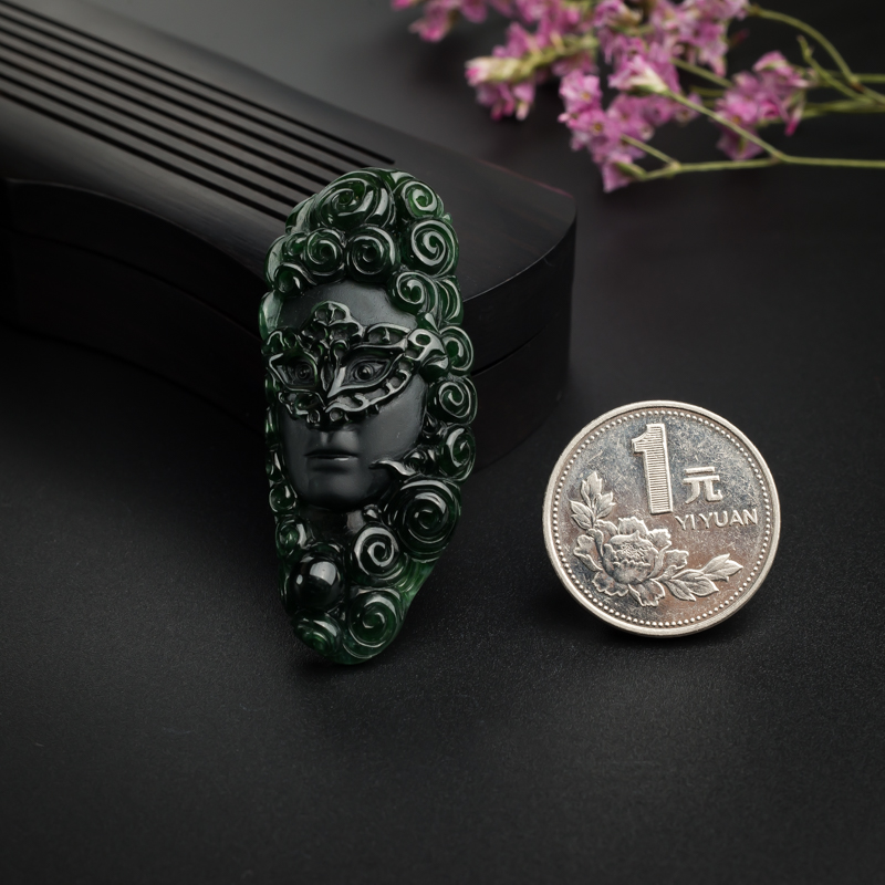 糯种墨翠公爵吊坠-红掌柜