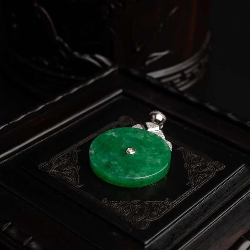 翡翠平安扣吊坠-红掌柜