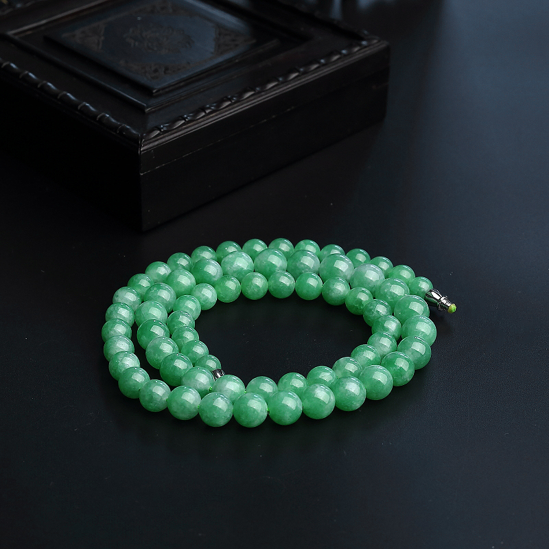 苹果绿翡翠项链 - 红掌柜
