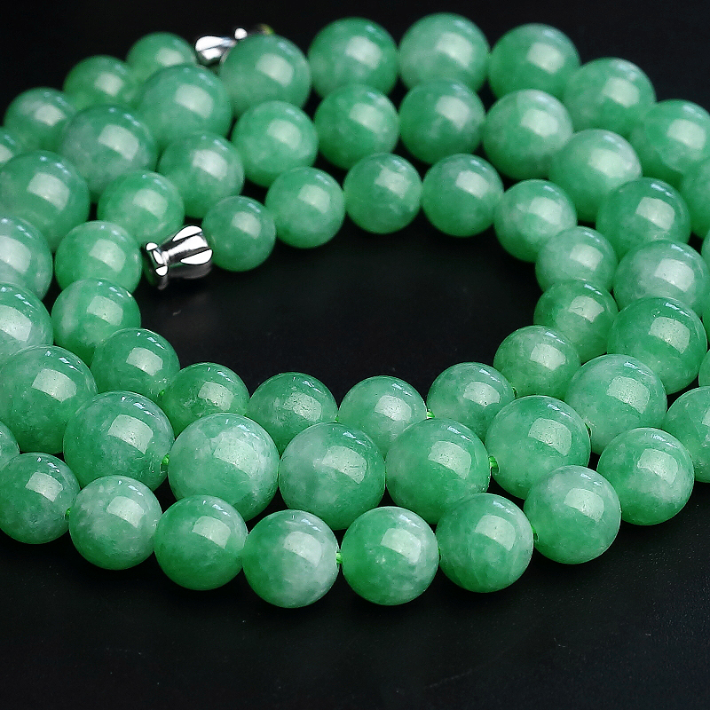 缅甸A货天然糯种翡翠项链 - 红掌柜