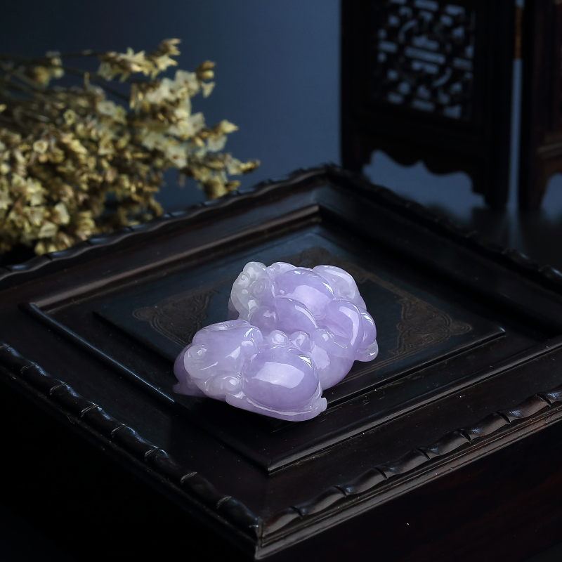 紫罗兰翡翠貔貅吊坠 - 红掌柜