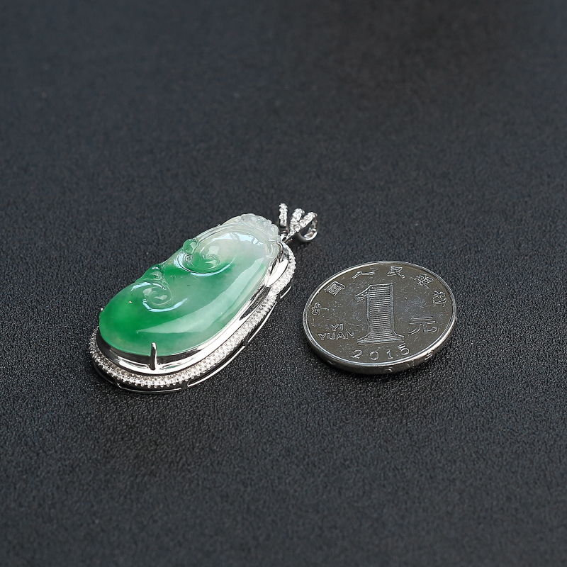 翡翠如意吊坠-红掌柜