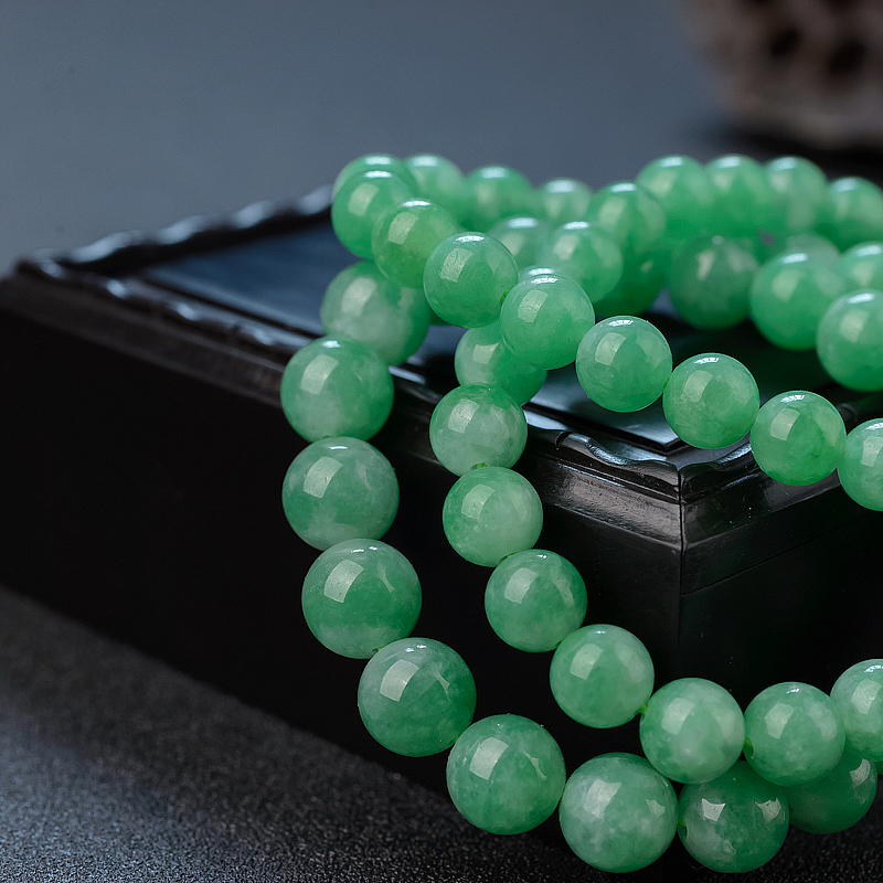 缅甸糯种翠绿翡翠塔链 - 红掌柜