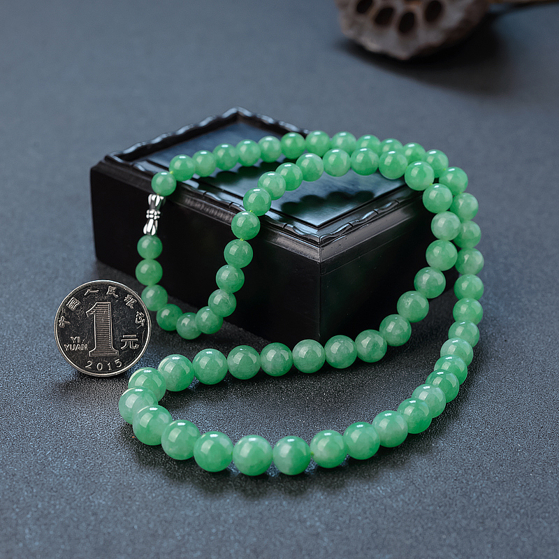 缅甸糯种翡翠塔链 - 红掌柜