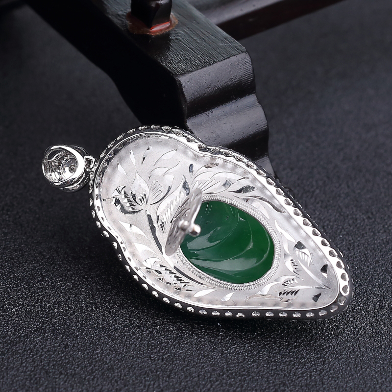 缅甸糯冰种阳绿翡翠佛吊坠-红掌柜