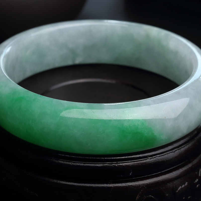 糯种飘翠手镯-红掌柜