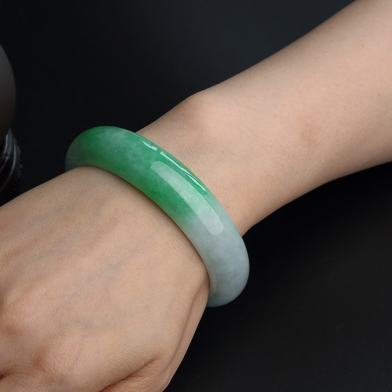 缅甸翡翠手镯-红掌柜
