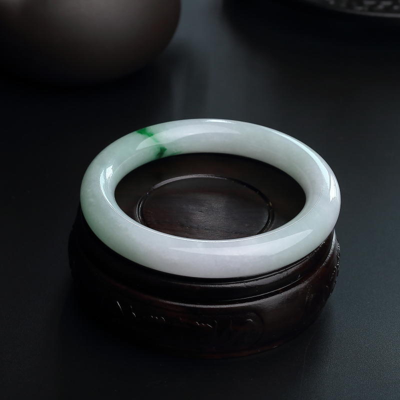 缅甸A货天然糯种翡翠手镯 - 红掌柜