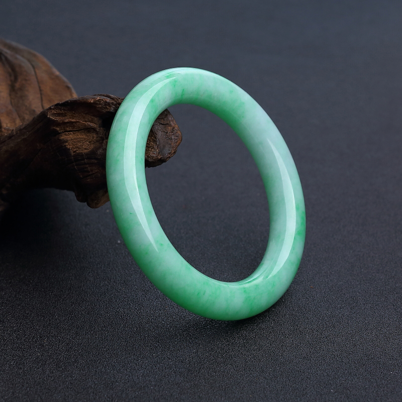 天然翡翠圆镯-红掌柜