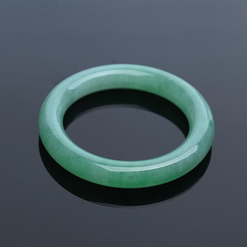 翠色翡翠圆镯 - 红掌柜