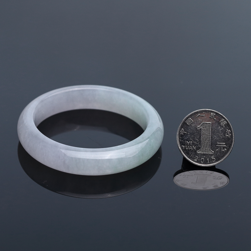 缅甸A货俏色翡翠扁镯 - 红掌柜