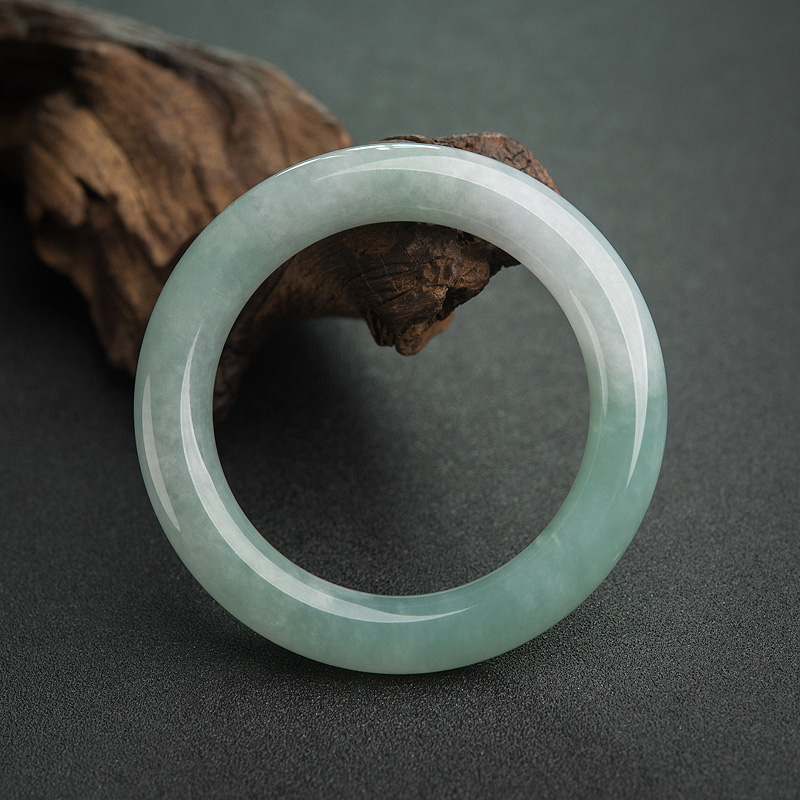 57mm翡翠圆镯-红掌柜