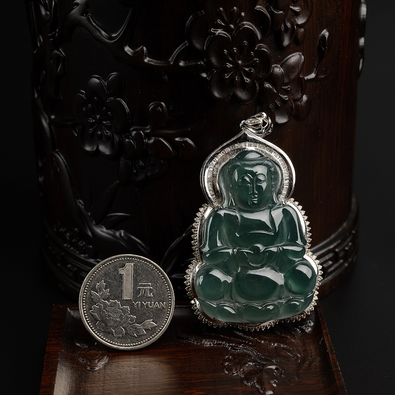 翡翠观音吊坠 - 红掌柜