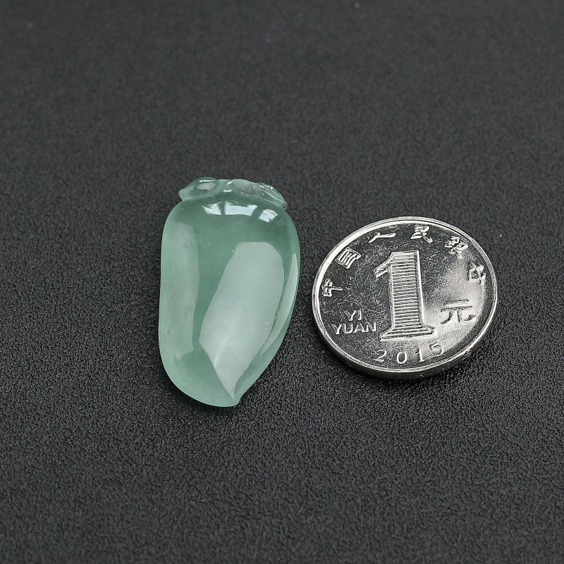 糯种淡晴水翡翠福瓜吊坠-红掌柜