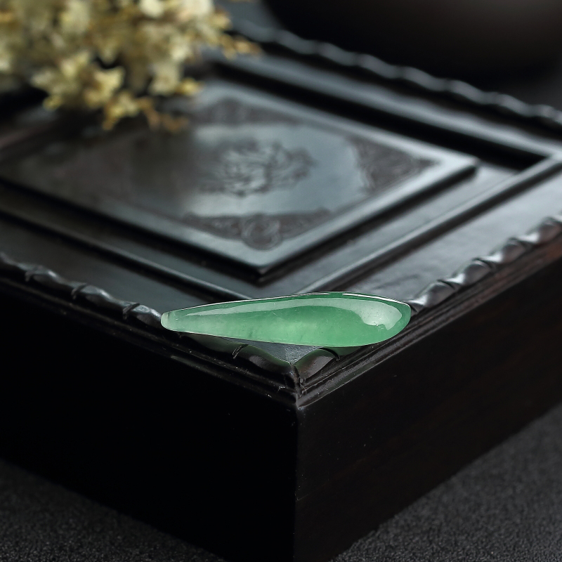 缅甸天然冰种翡翠福瓜吊坠-红掌柜