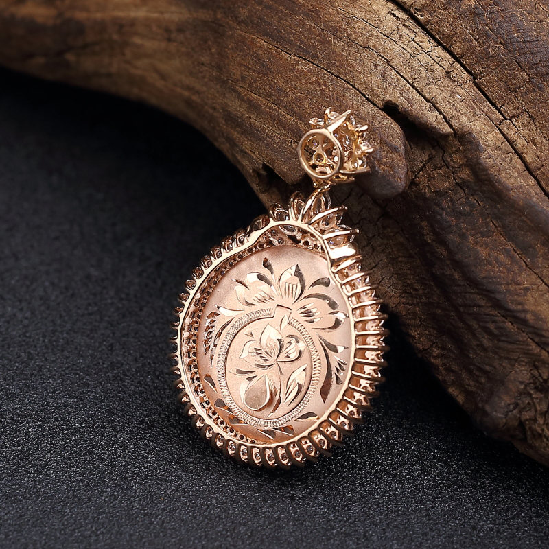 糯种紫罗兰翡翠吊坠-红掌柜