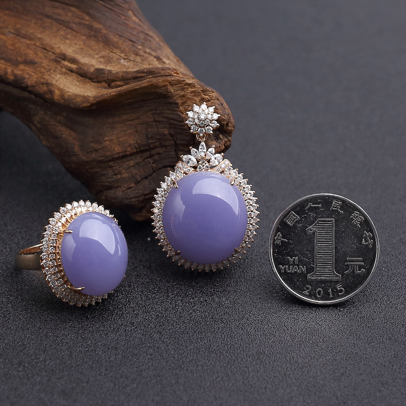 糯种翡翠套装-红掌柜