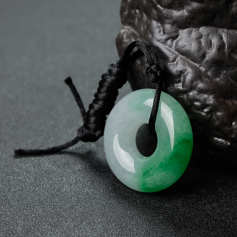 糯种翡翠平安扣吊坠-红掌柜