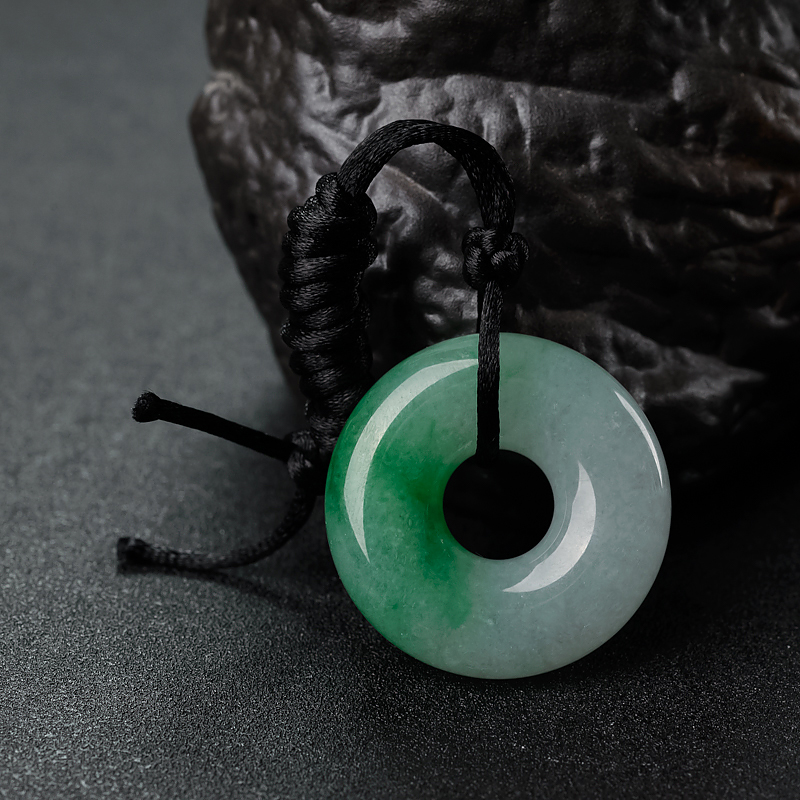 糯种飘翠翡翠平安扣-红掌柜