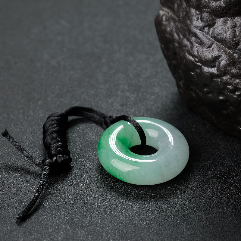 糯种翡翠平安扣-红掌柜