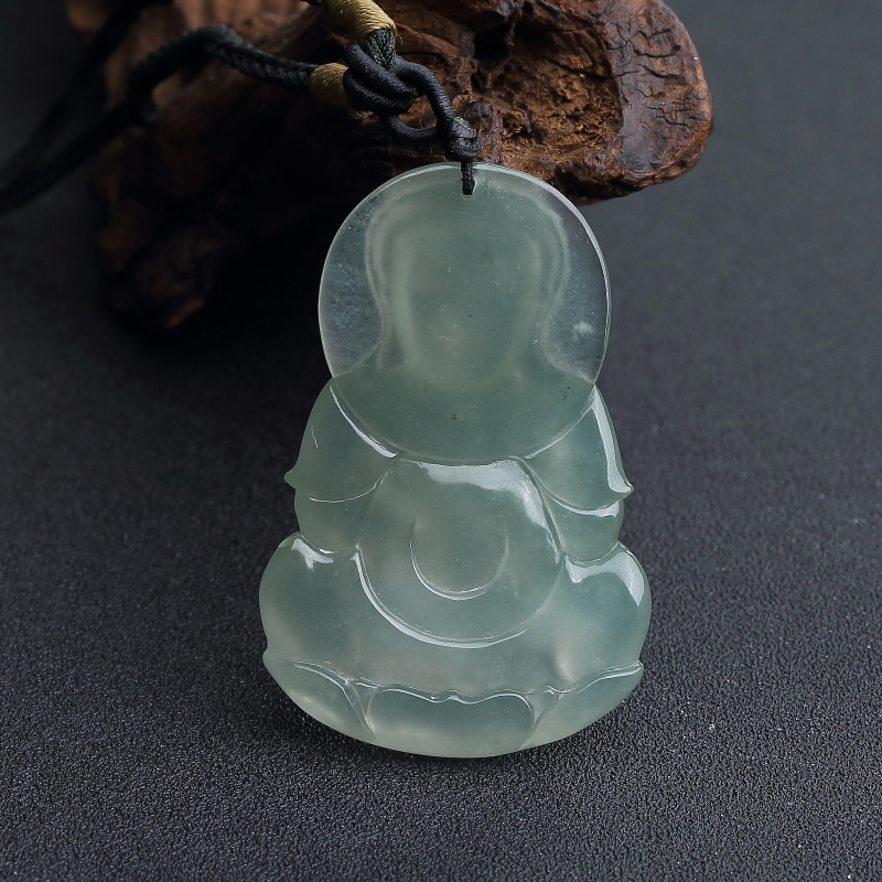 翡翠观音吊坠-红掌柜