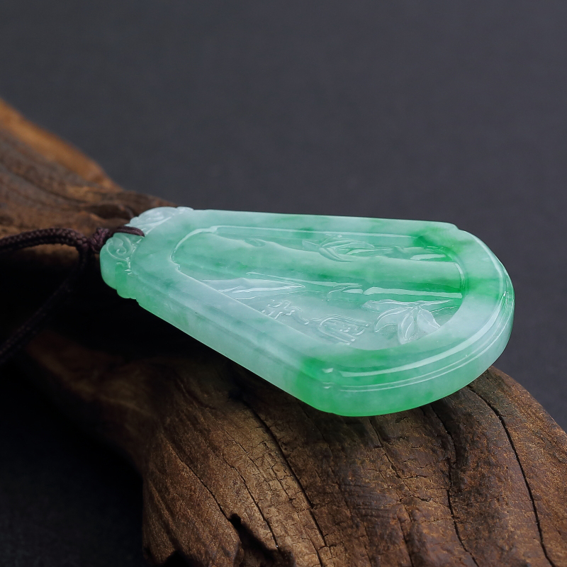 糯种飘翠翡翠竹报平安-红掌柜