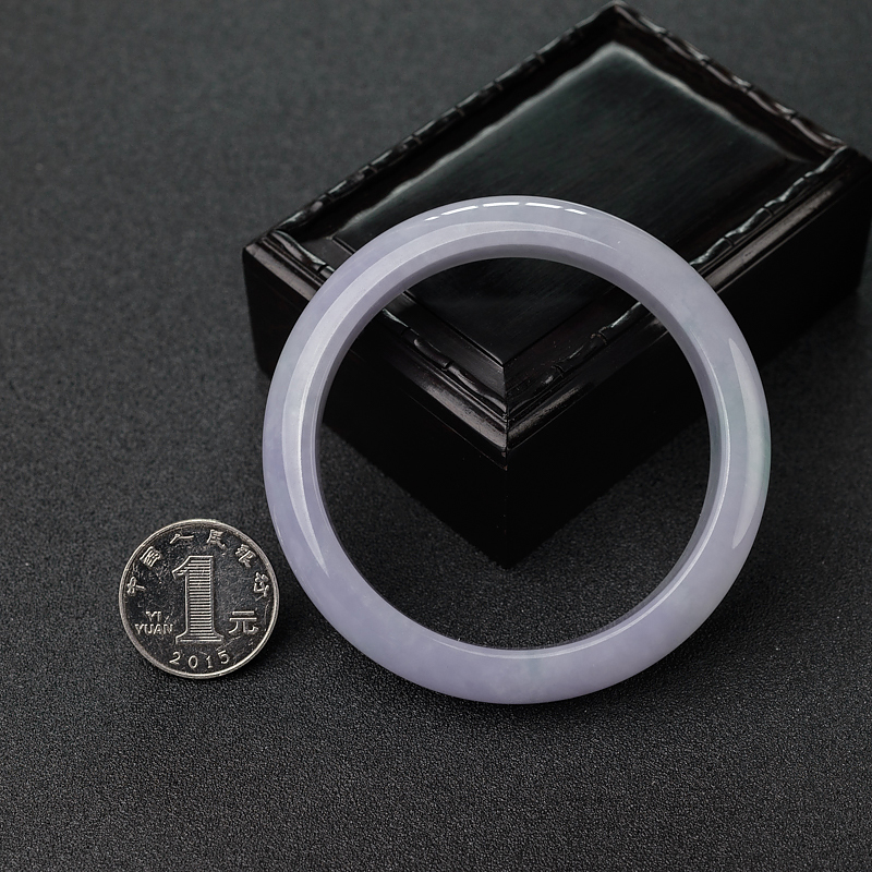 缅甸糯种翡翠平安镯-红掌柜