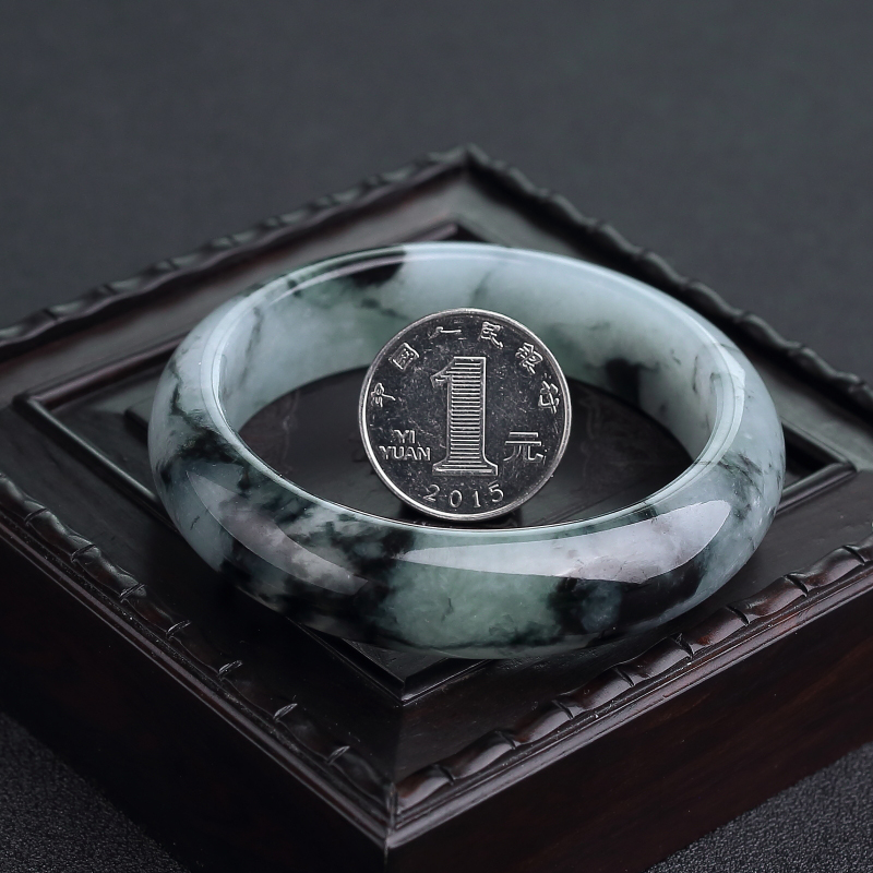 糯种翡翠平安镯-红掌柜